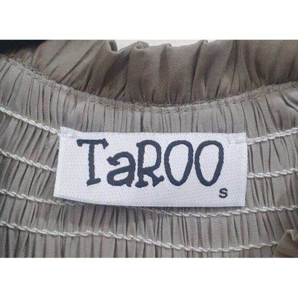 TaROO Aurelie Pleated Soft Mini Dress Olive Size S - Picture 9 of 14